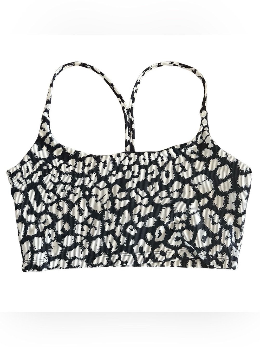 Glyder Black & White Leopard Print Sports Bralette